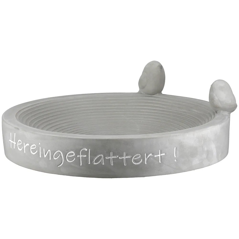 Gilde - Vogeltränke, rund, "Hereingeflattert"