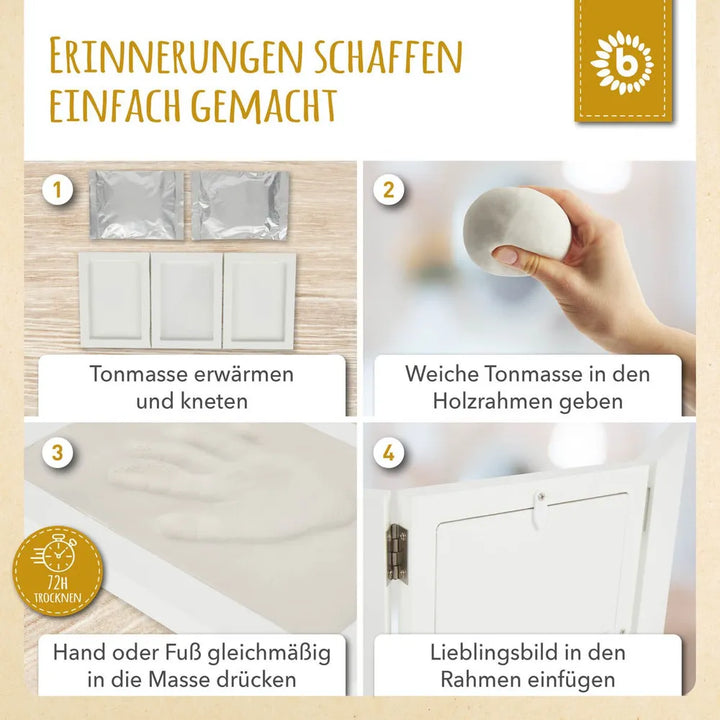 Bieco Spielwaren Bilderrahmen Baby Abdruckset Holz