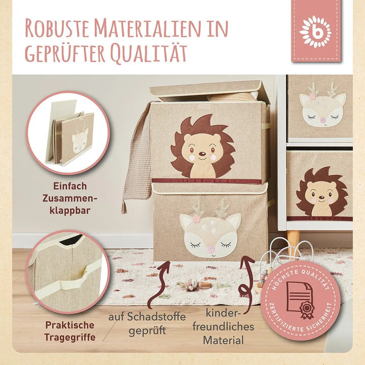 Bieco Spielwaren Aufbewahrungsbox Deckel Reh Ella