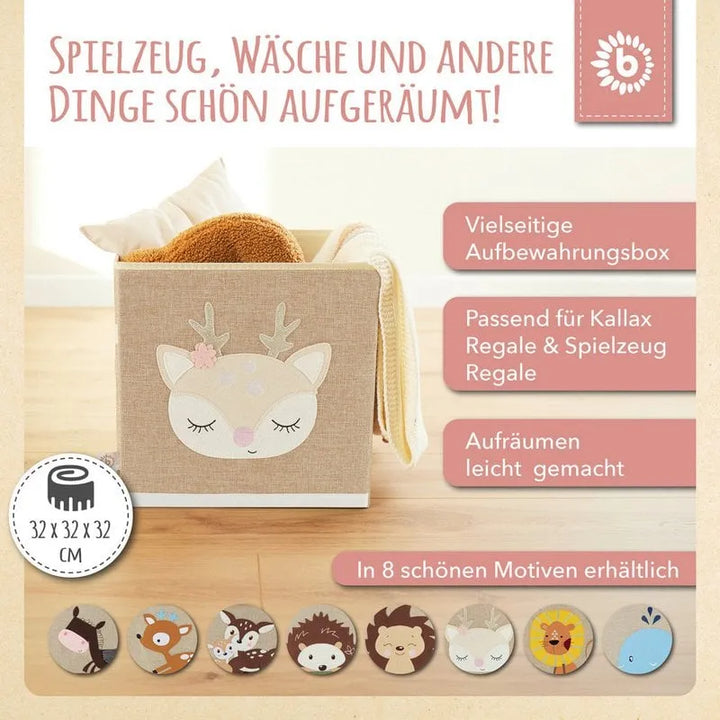 Bieco Spielwaren Aufbewahrungsbox Kinder Reh Motiv