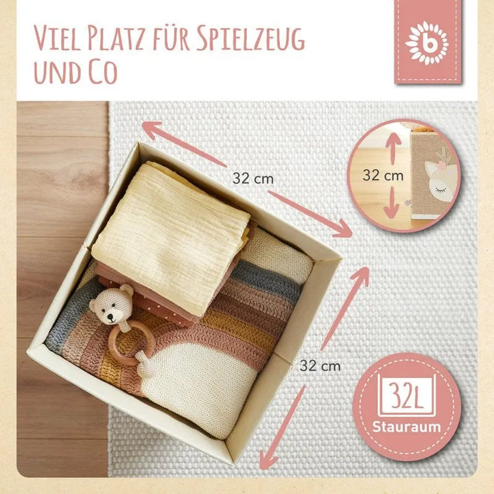 Bieco Spielwaren Aufbewahrungsbox Kinder Reh Motiv