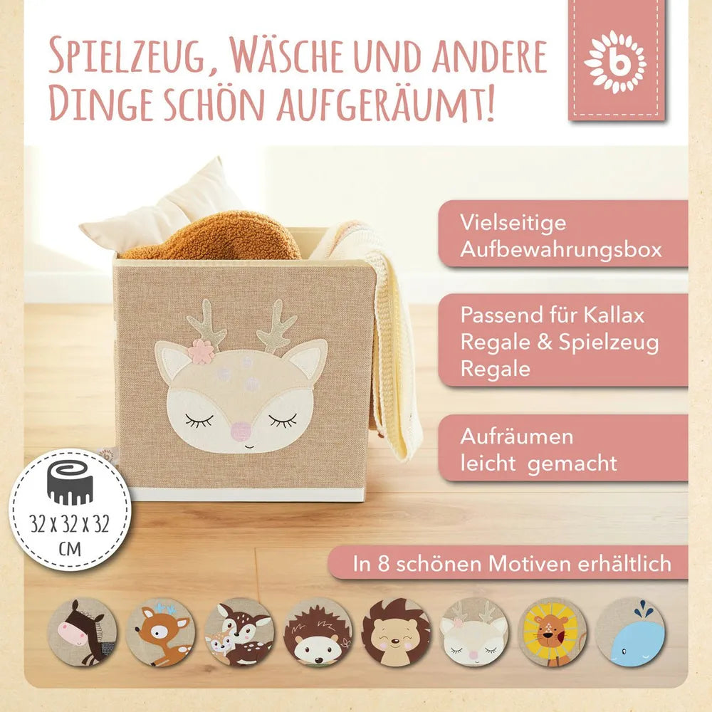 Bieco Spielwaren Aufbewahrungsbox Kinder Reh Motiv
