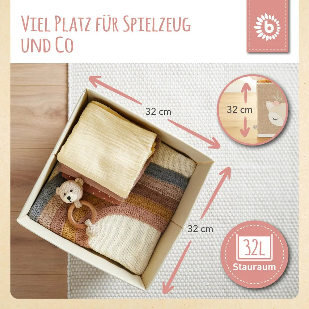 Bieco Spielwaren Aufbewahrungsbox Kinder Reh Motiv