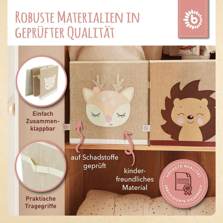 Bieco Spielwaren Aufbewahrungsbox Kinder Reh Motiv