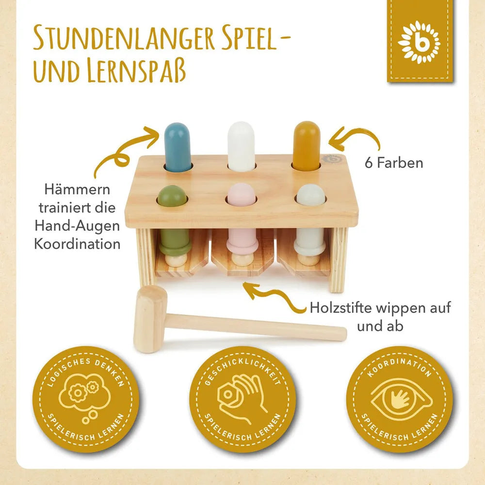 Bieco Spielwaren Babyzubehör Hammerbank FSC Holz
