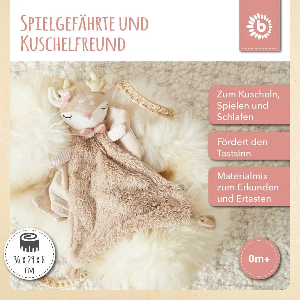 Bieco Spielwaren Stofftier Schmusetuch Reh Ella