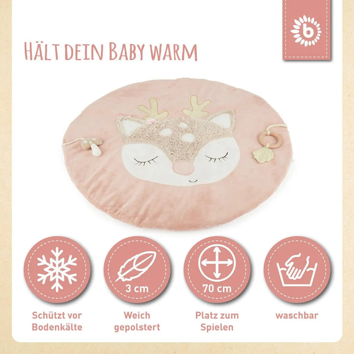 Bieco Spielwaren Krabbeldecke Plüsch Reh Ella 70 cm