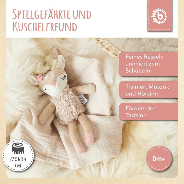 Bieco Spielwaren Spielfigur Reh Ella mit Rassel