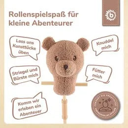 Bieco Spielwaren Stofftier Steckentier Bär Mika Holz