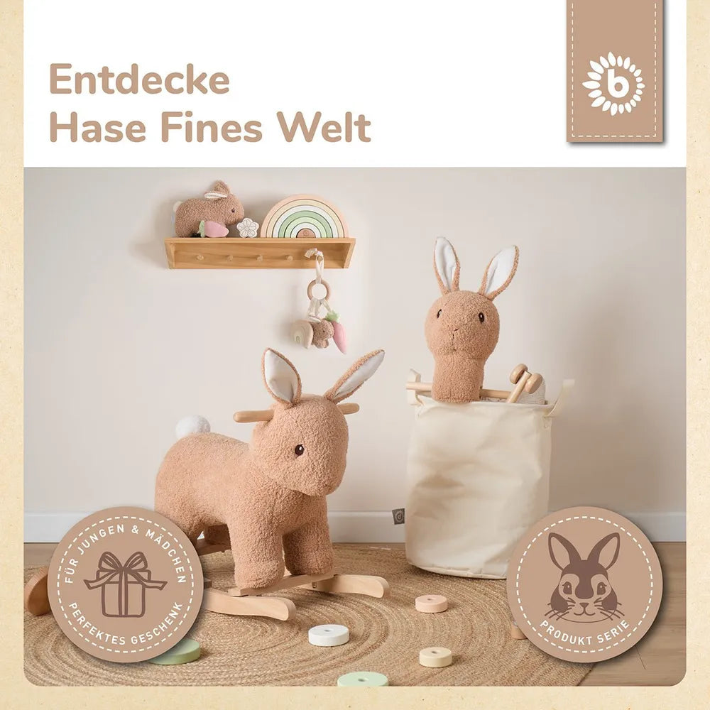 Bieco Steckentiere mit Holzrädern – Ginger, Fine &amp; Mika — Hase Fine