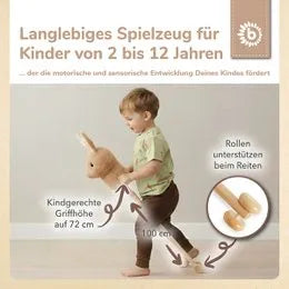 Bieco Steckentiere mit Holzrädern – Ginger, Fine &amp; Mika — Hase Fine