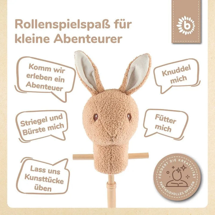 Bieco Steckentiere mit Holzrädern – Ginger, Fine &amp; Mika — Hase Fine