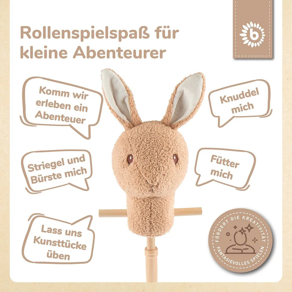 Bieco Steckentiere mit Holzrädern – Ginger, Fine &amp; Mika — Hase Fine
