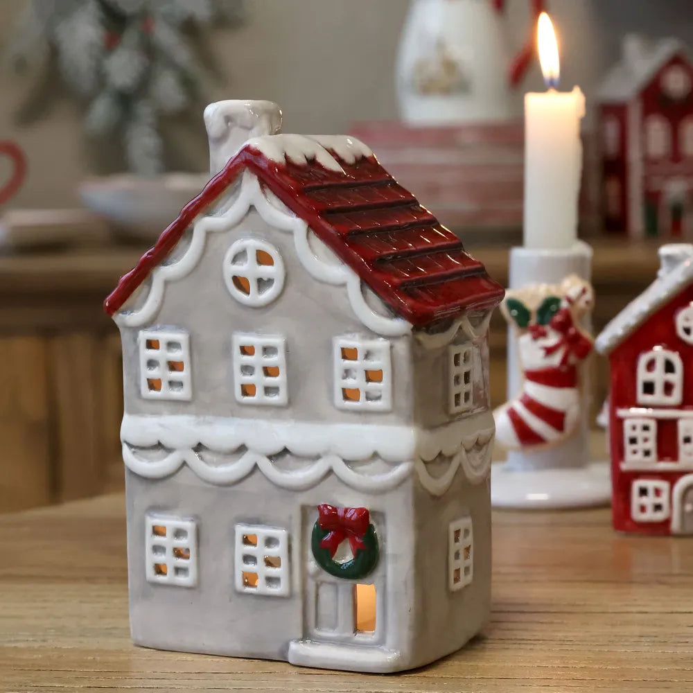Chic Antique Lichthaus Chamonix Teelichter Dolomit, 16 cm – Alsaba