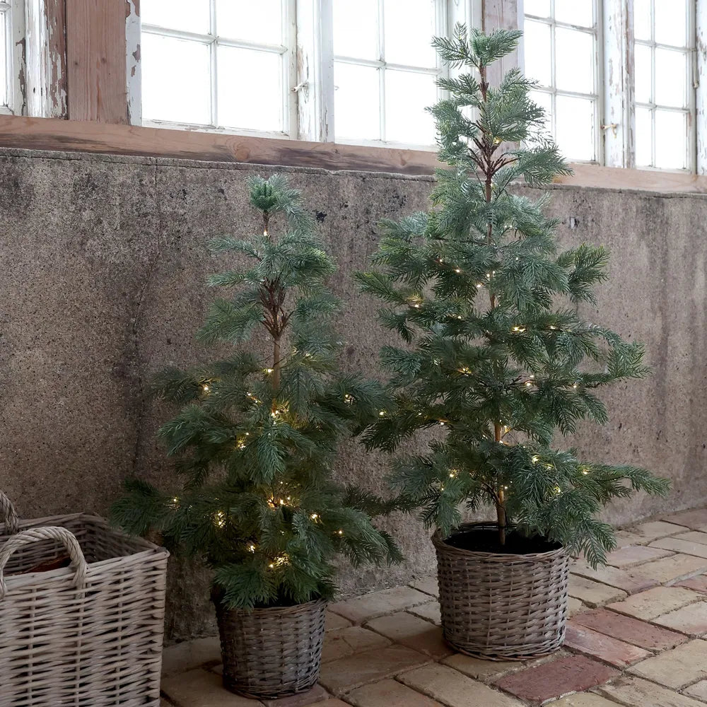 Chic Antique Tannenbaum Künstlicher Fleur Weidenkorb