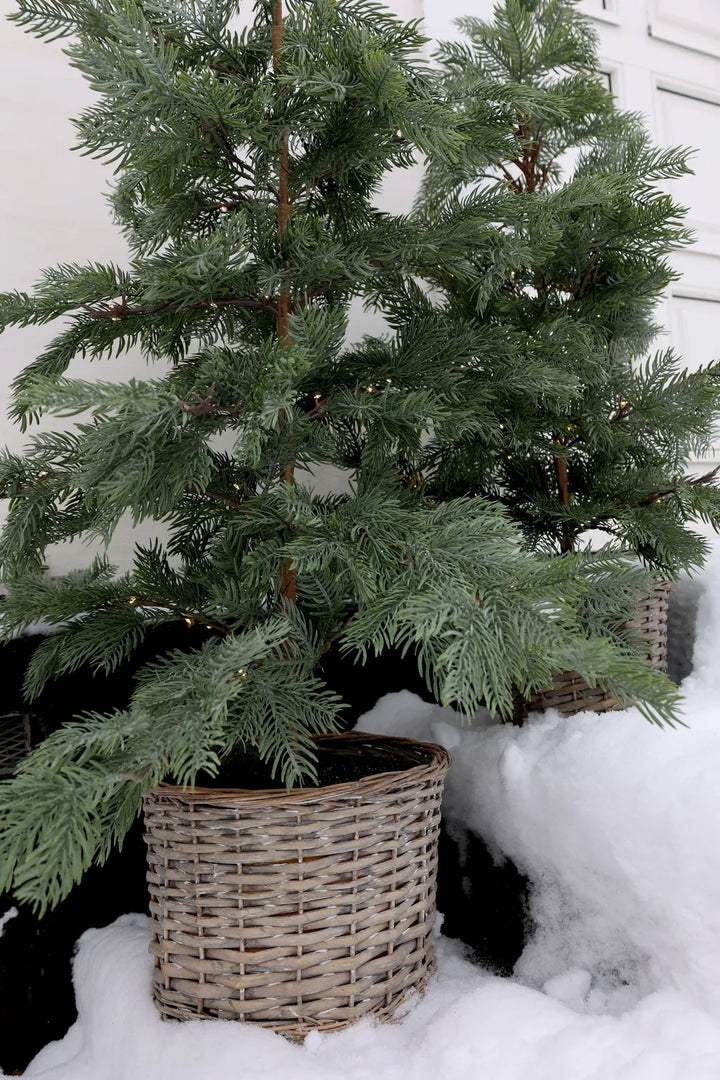 Chic Antique Tannenbaum Künstlicher Fleur Weidenkorb