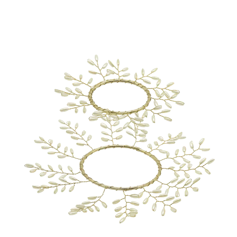 Chic Antique Perlen-Kerzenkränze im 2er-Set
