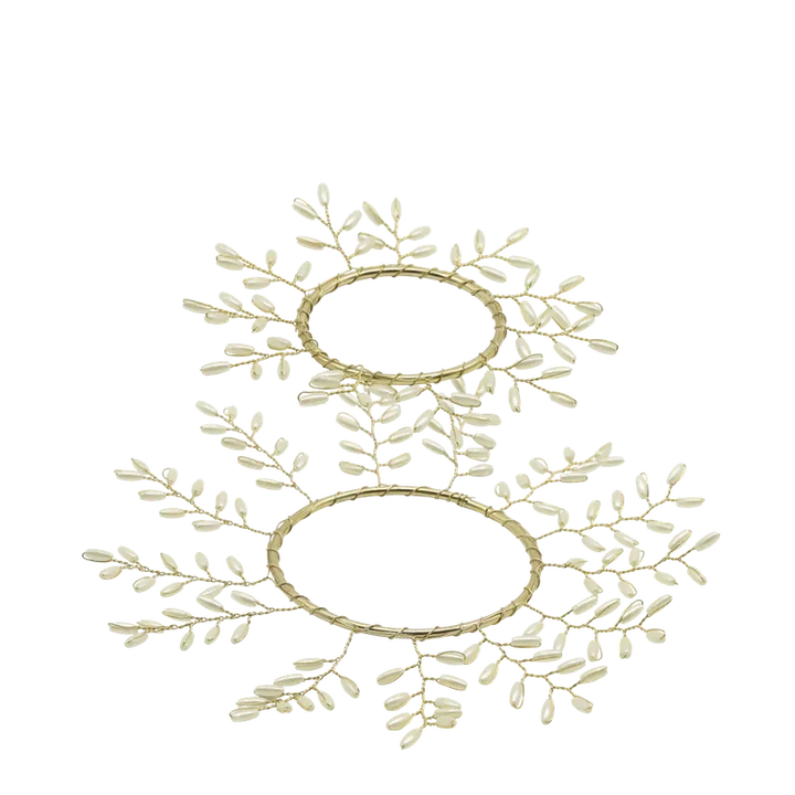 Chic Antique Perlen-Kerzenkränze im 2er-Set