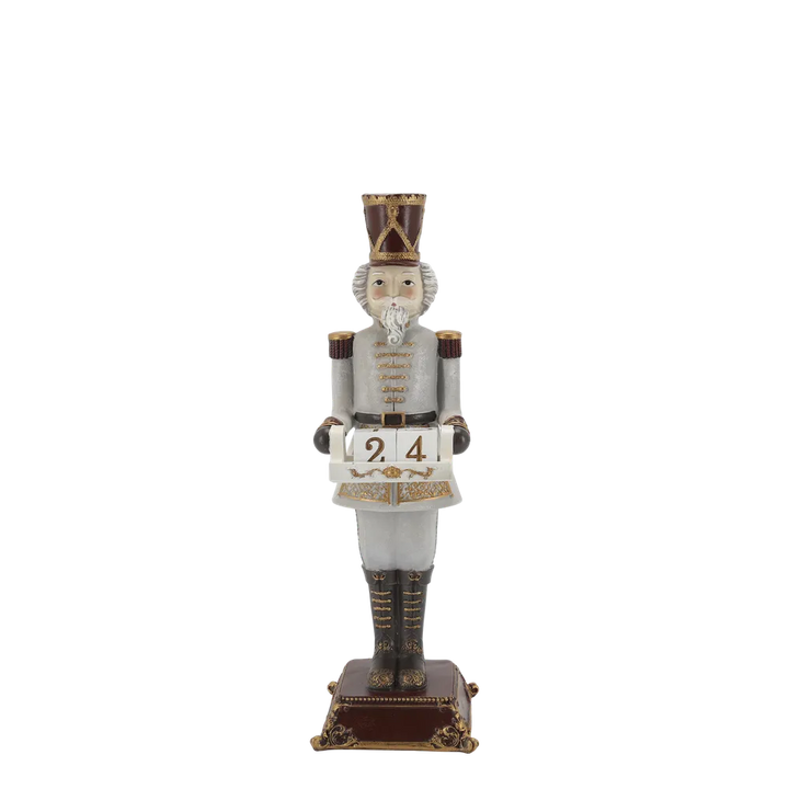 Chic Antique Nussknacker Figur Blockkalender 31,5 cm
