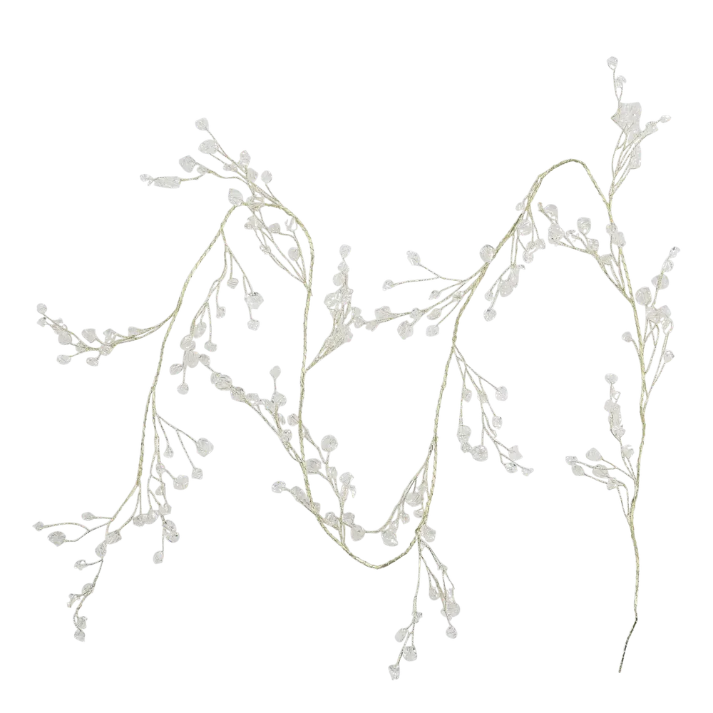 Chic Antique Dekogirlande Acryl Prismen Golddraht