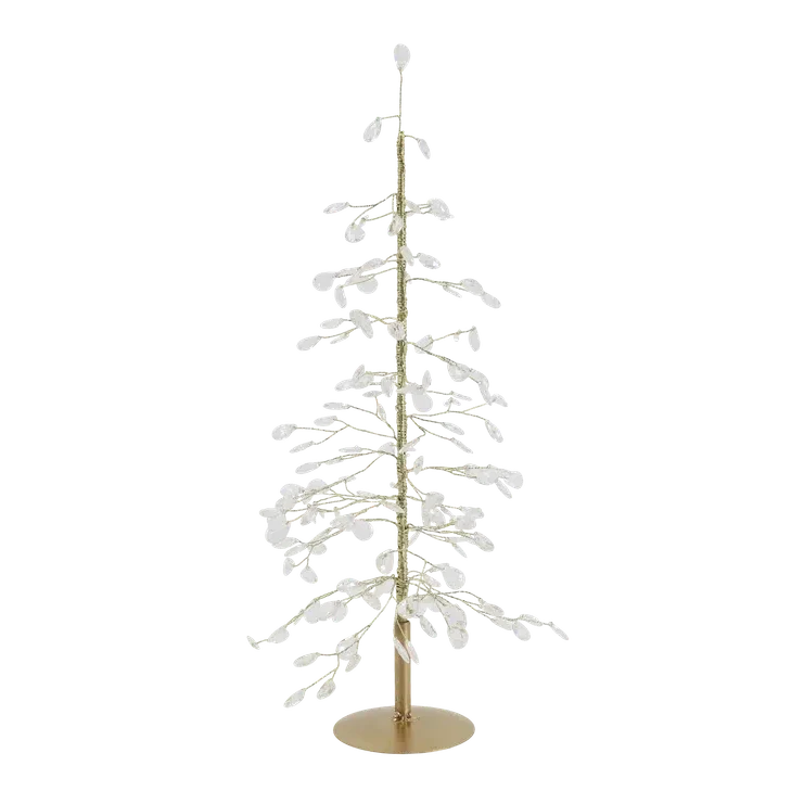 Chic Antique - Weihnachtsbaum mit Acrylprismen und Golddraht — Höhe: 42 cm