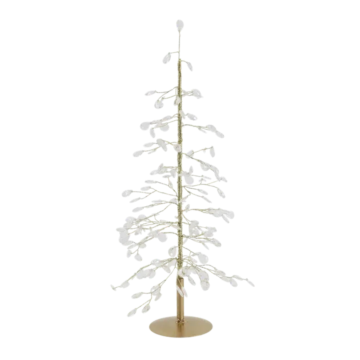 Chic Antique - Weihnachtsbaum mit Acrylprismen und Golddraht — Höhe: 42 cm