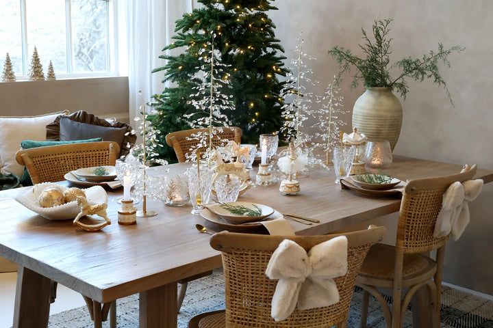 Chic Antique - Weihnachtsbaum mit Acrylprismen und Golddraht — Höhe: 42 cm