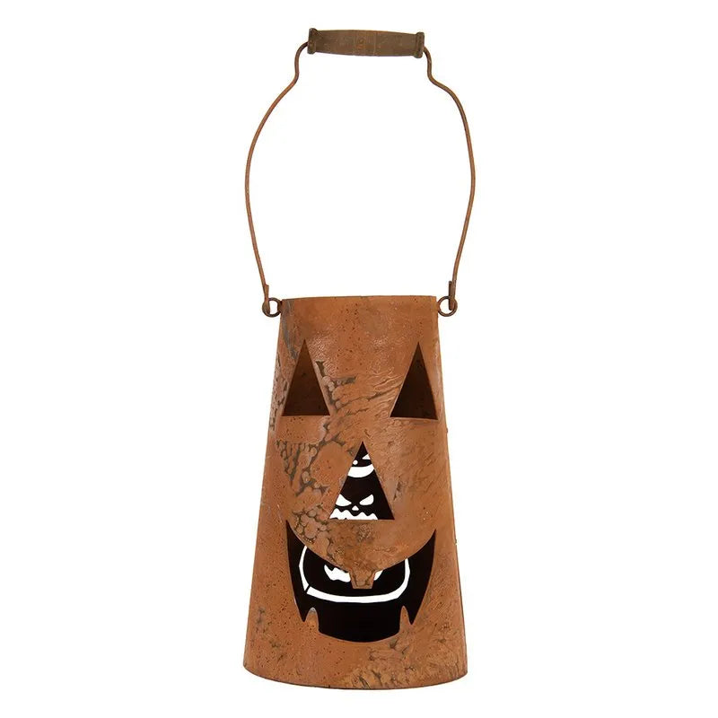 Clayre &amp; Eef. Kürbis Metall Henkel Braun 14 cm