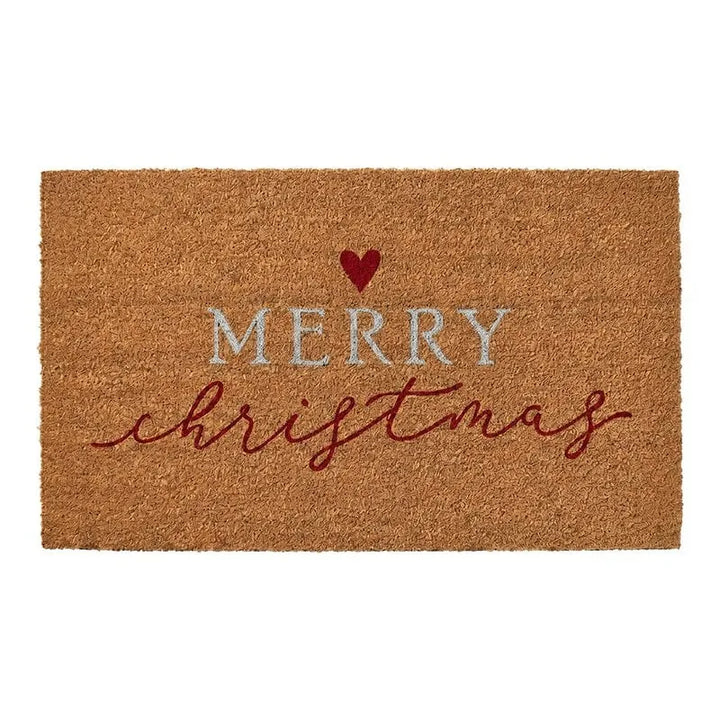 Clayre &amp; Eef. Fußmatte Kokos Merry Christmas Herz