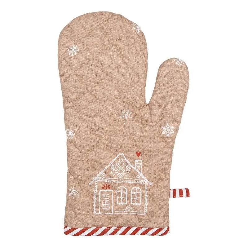 Clayre & Eef. Ofenhandschuh Lebkuchenhaus Motiv