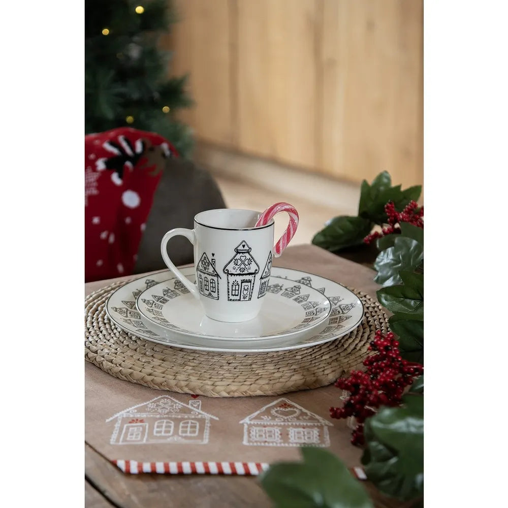 Clayre &amp; Eef. Ofenhandschuh Lebkuchenhaus Motiv