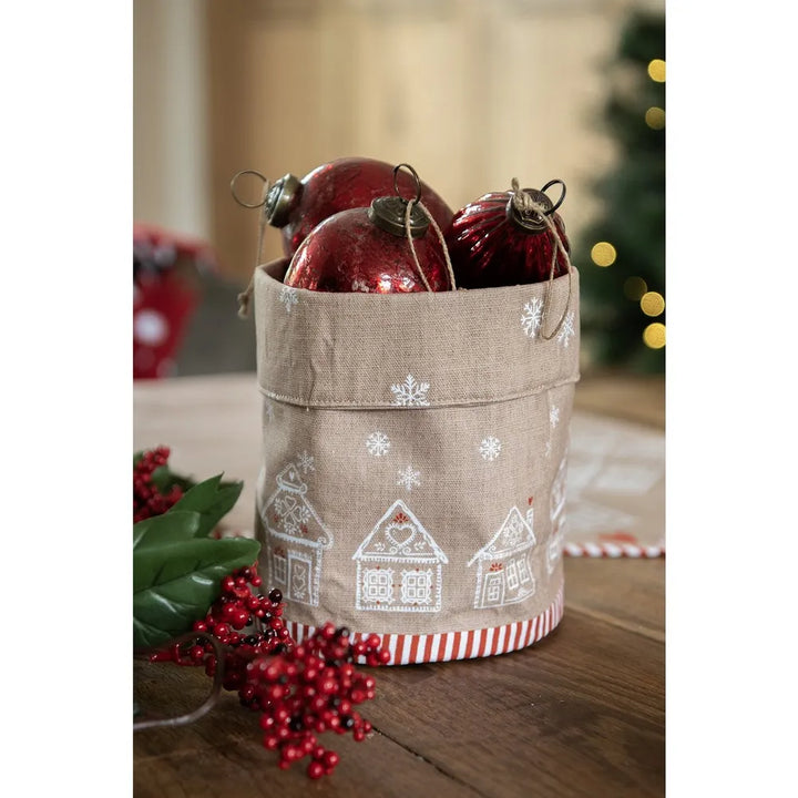Clayre &amp; Eef. Ofenhandschuh Lebkuchenhaus Motiv