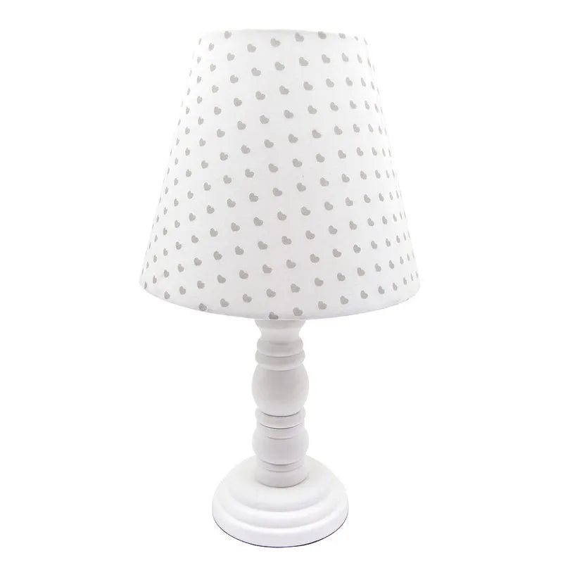 Clayre &amp; Eef. Tischlampe Holz Herz Lampenschirm Weiß