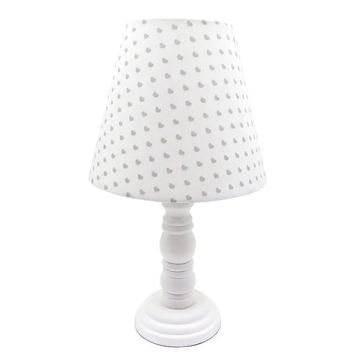 Clayre &amp; Eef. Tischlampe Holz Herz Lampenschirm Weiß