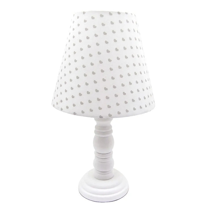 Clayre &amp; Eef. Tischlampe Holz Herz Lampenschirm Weiß