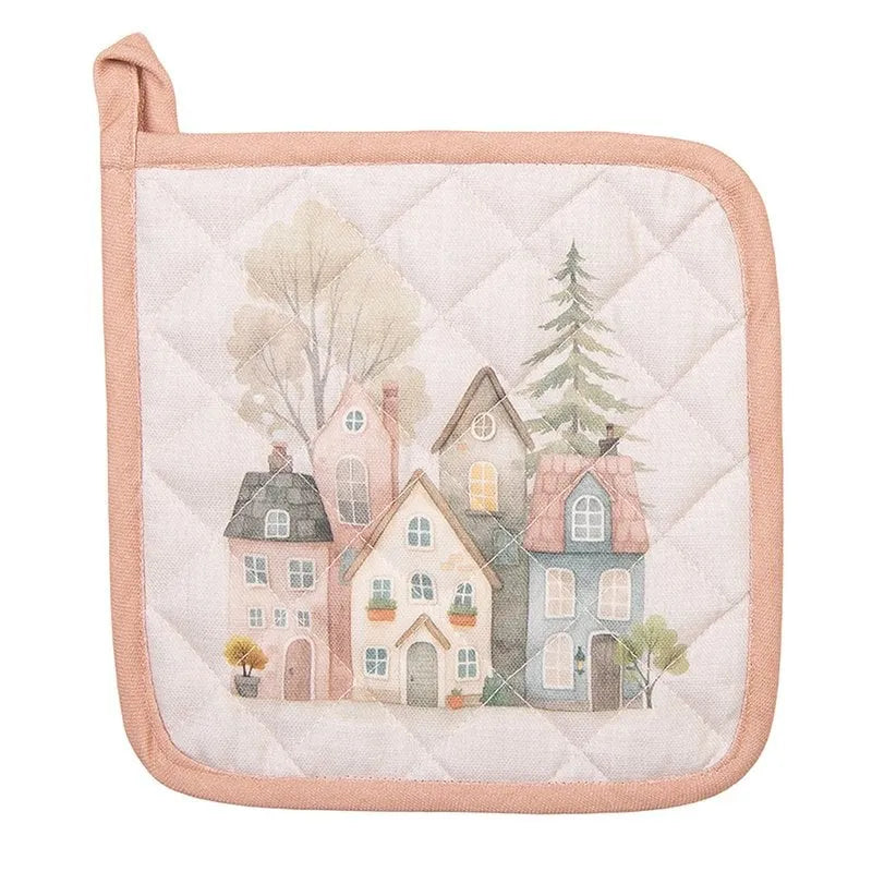 Clayre & Eef. Topflappen aus Baumwolle mit Herzmotiv