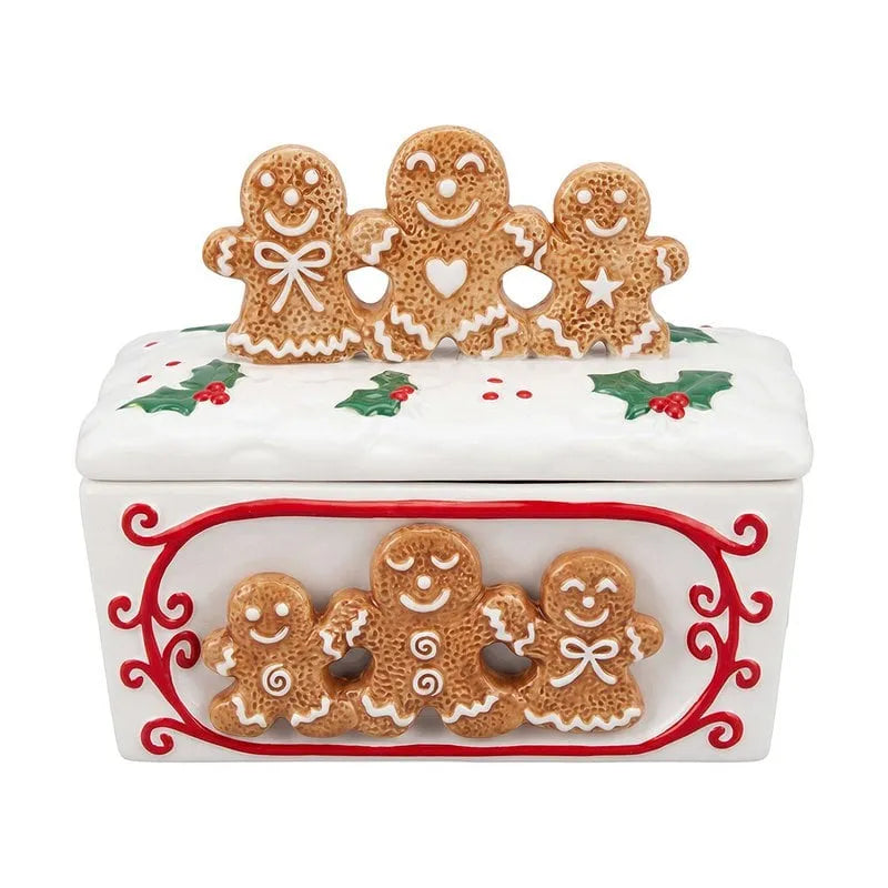 Clayre &amp; Eef. Vorratsdose Keramik Lebkuchenfiguren