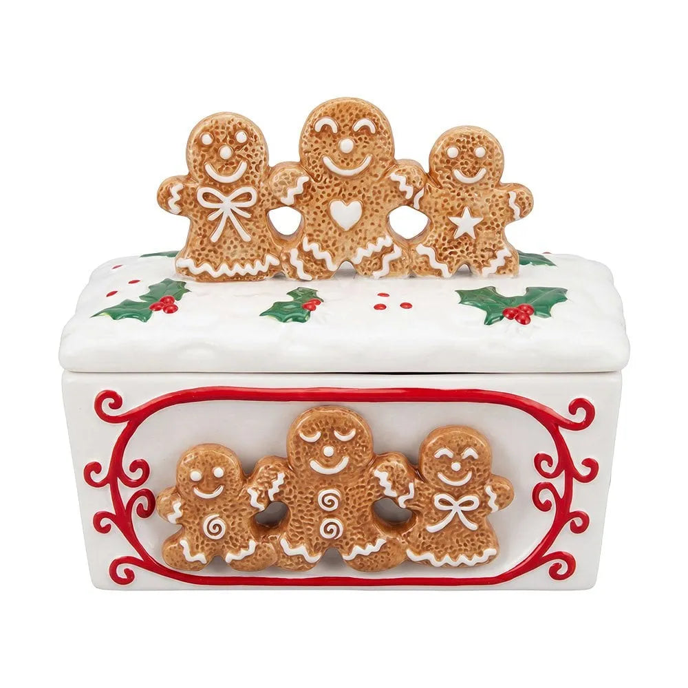 Clayre &amp; Eef. Vorratsdose Keramik Lebkuchenfiguren