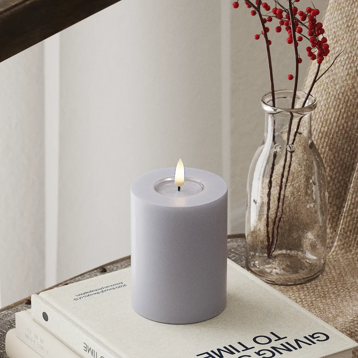 Deluxe Homeart LED Kerze Blockkerze Real Flame