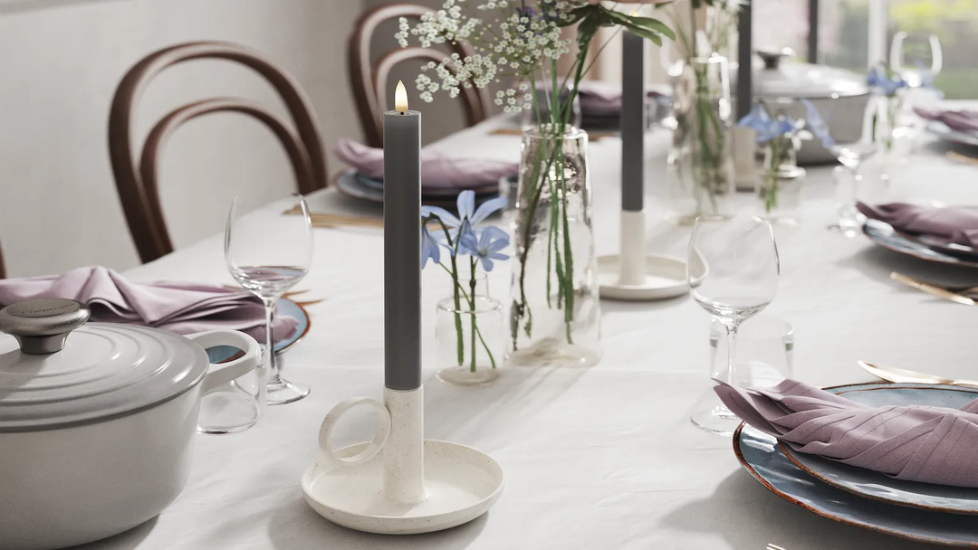 Deluxe Homeart LED Kerze Stabkerzen Set Real Flame