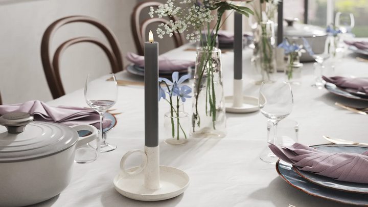 Deluxe Homeart LED Kerze Stabkerzen Set Real Flame
