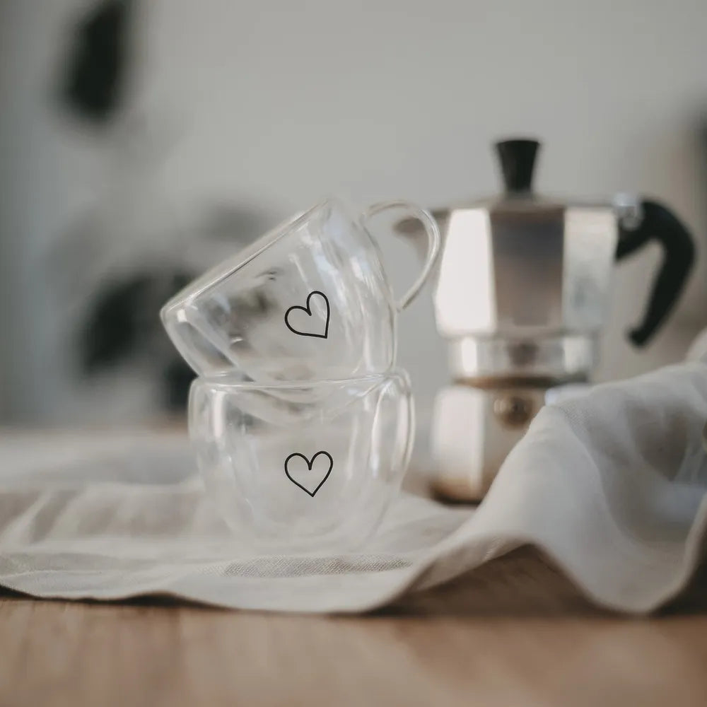 Eulenschnitt Trinkglas Doppelwandiges Espressoglas