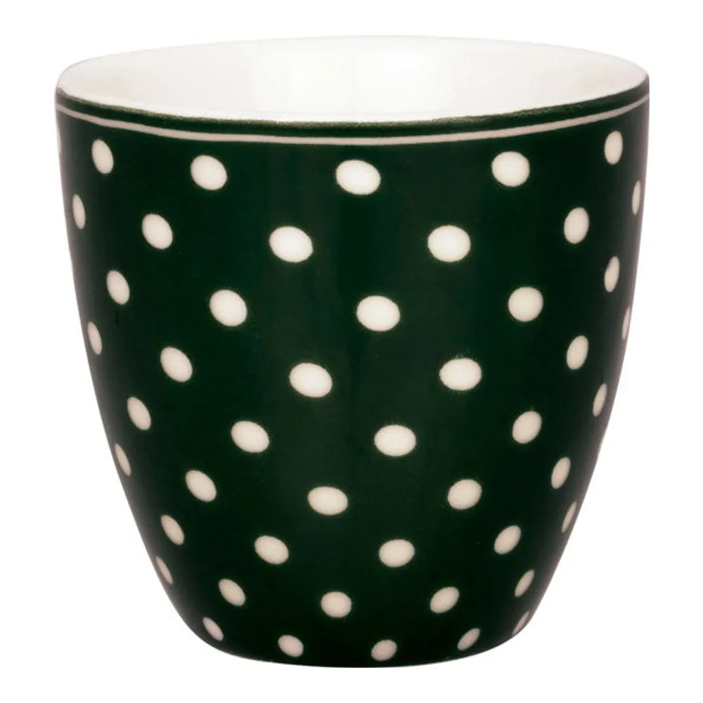 GreenGate - Dotty Mini Latte Cup dunkelgrün