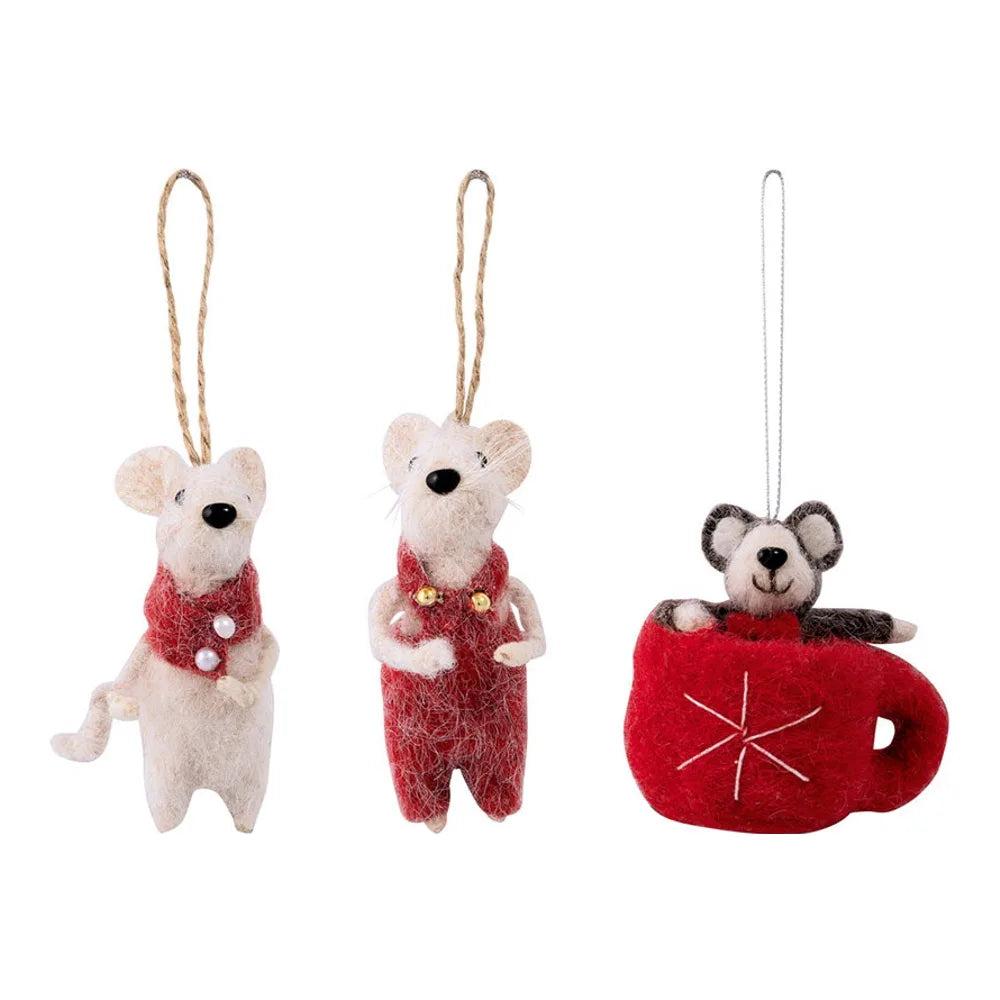 GreenGate - Mausfamilie rot 3er-Set sortiert
