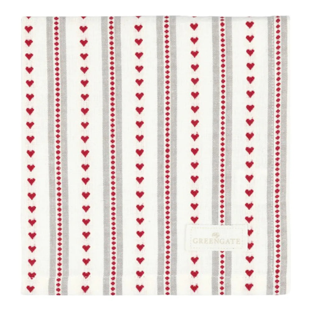 GreenGate - Esther Serviette rot gewebt