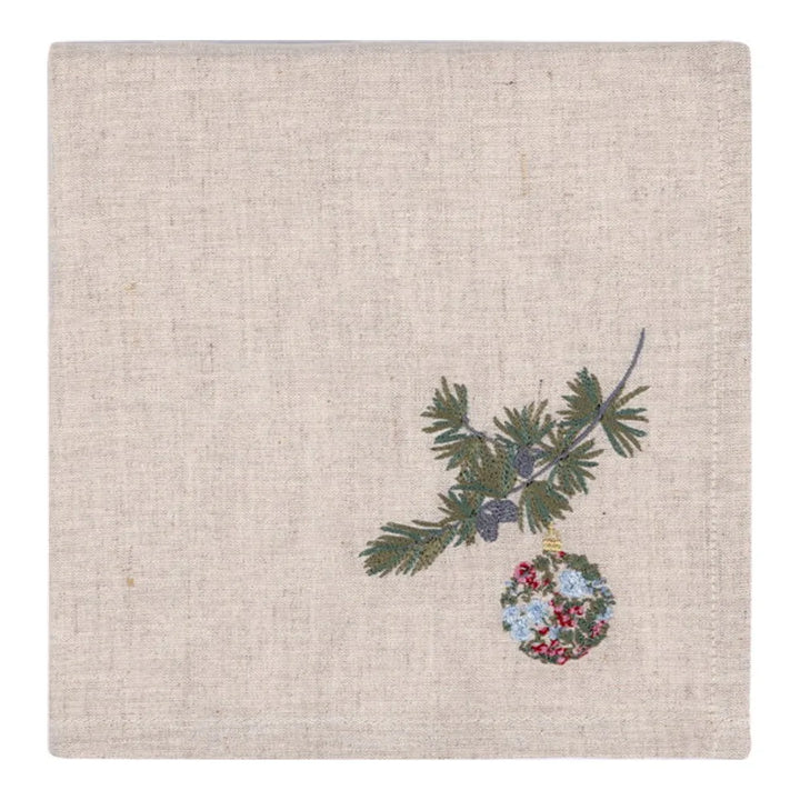 GreenGate - Joelle Serviette weiß mit Stickerei