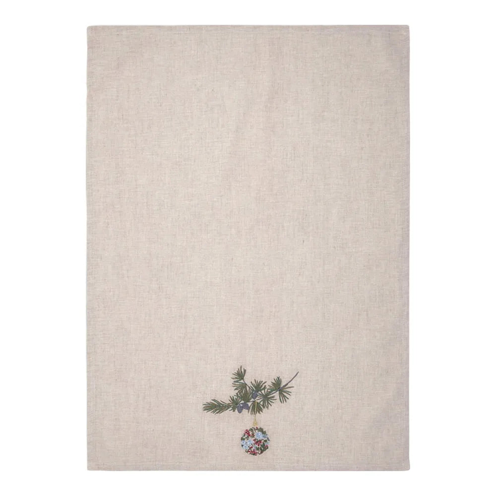 GreenGate - Joelle Geschirrtuch weiß mit Stickerei
