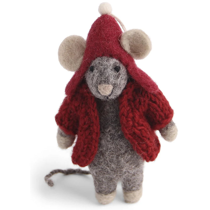 Gry &amp; Sif – Graue Maus mit roter Jacke