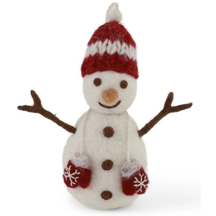 Gry &amp; Sif – Schneemann mit roter Mütze &amp; Handschuhen