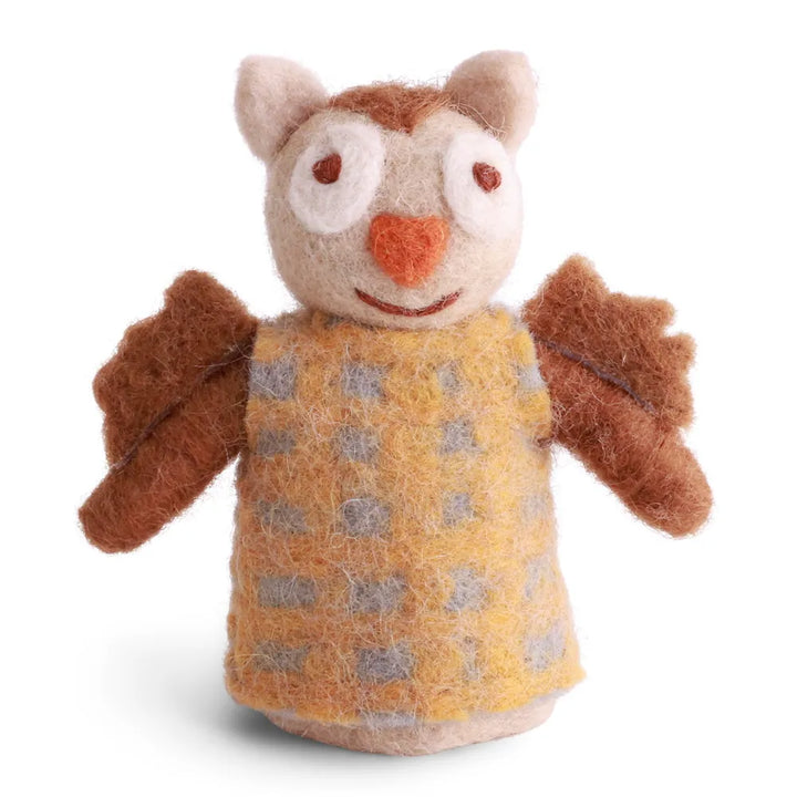 Gry &amp; Sif Fingerpuppe Eule aus Filz
